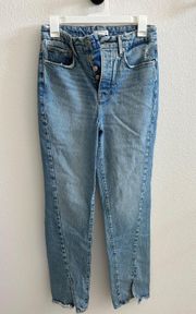 Slit Hem Jeans