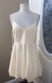 Summer Party Dress Cream Balloon Dress Size 8 NWT