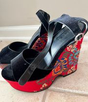 Red and black Heels/Wedges