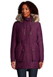 NWT Lands' End Women's Expedition Waterproof Down Winter Parka Faux Fur Hood Mul