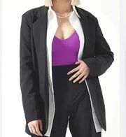 NWT ATHLETA Endless Primatwill Blazer Jacket Black Women's Size 12