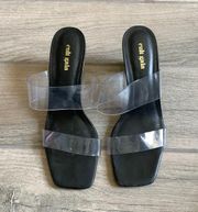 Cult Gaia clear strap heels