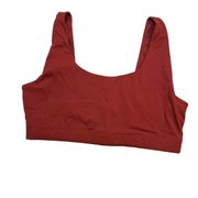 Everlane The Tank Perform Bra Dark Red Medium New