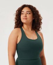 Girlfriend Collective Paloma Racerback Compression Bra in Moss Size Small
