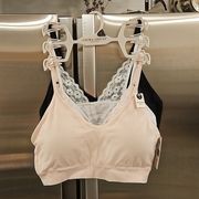 💕LAURA ASHLEY💕 Padded Bralettes (3 Pack) Pink & White & Black Large L NWT