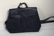 Botkier Black Faux Leather Fold Over Backpack NWT