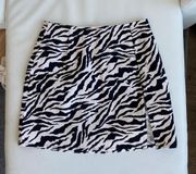 90s Zebra Print Mini Skirt