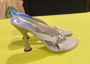 heels 6.5M silver grey gray women’s women pumps 6 1/2 M