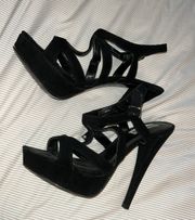 Steve Madden Black Strappy Heels