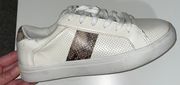 White With Snake Print Sneaker