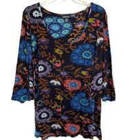 FashionFuse Bell Sleeve Floral Tunic Size Small