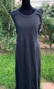 Vintage DKNY 90s goth black maxi dress