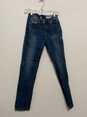 7 For All Mankind Luxe Vintage High Waist Slim Kick Size 24 Medium Wash