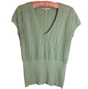 Merona Women's Mint Green Lacey Knit Wrapped Sweater