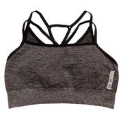 Gymshark Adapt Seamless Sports Bra Black Marl Size Small