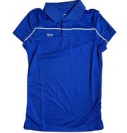 TYR Women's Alliance Tech Polo Shirt Royal Blue Textured TFPOC6A - Size XL  $40