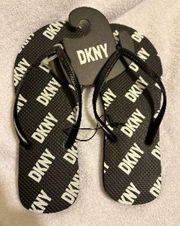 DKNY Womens Madi Rubber Thong Flip-Flops