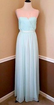 NEW Wendy Bird  Mint Green & Peach Chiffon Formal Maxi Dress Size 4