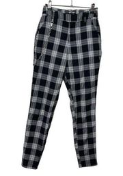 Hot Topic Plaid Pants Black White Chain Retro Y2k Academia Women’s Size XS