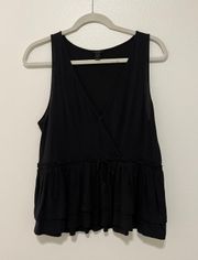 JCrew Black Peplum Tank top 