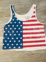 American Flag Cropped Tank