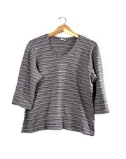 Women’s Brown Striped  Shirt 1X