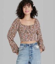 Floral Cropped Blouse