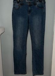 Natural Reflections Women's Straight Leg Mid Rise Blue Jeans Sz 6A 31” Inseam