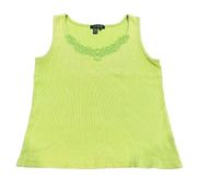 Ralph Lauren Lace-Patch V-Neck Tank top size Large