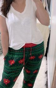 Holiday Time green & red Christmas pajama pants size large