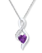 Kay Jewelers Heart Amethyst Necklace