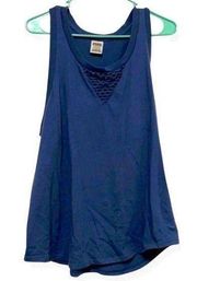 Victoria’s Secret PINK Yoga Tank Top in Blue Size Large