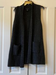 Wool Sleeveless Cardigan