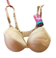 MaidenForm NEW size 36 B Tan Tshirt bra full coverage cover table straps