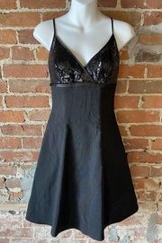 Masquerade Black Party Cocktail Mini Dress Size Small