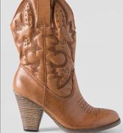 MIA Larue Brown Heeled Cowboy Boots