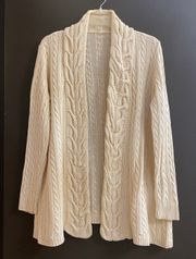 Beige Knit Cardigan Sweater