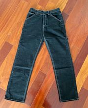 NWT Black Contrast-Stitched Jeans