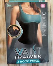 Waist Trainer 3 Hook Rows Black Size Medium