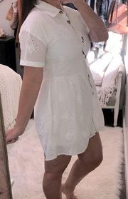 Papermoon size small white eyelet dress