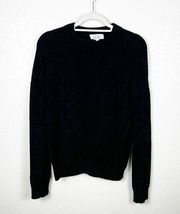 & Other Stories Black Soft Terry Crewneck Sweater Size Small