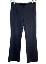 Soft Surroundings Pull On‎ Jeans Medium Black High Rise Ultimate Bootcut Denim