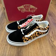 Vans Old Skool Black Animal Print Lace Up Shoes Sneakers New