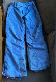 TSLA Blue & Black Cargo Pockets Snow/Ski Pants. Snap Buttons & Velcro. Sz M