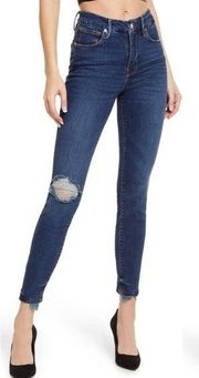 Good American Good Legs Shadow Pocket High Waist Skinny Jeans In Blue831