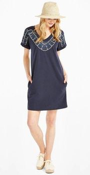 NIC+ZOE Pier Embroidered Shift Dress - /Navy Multi - L