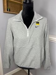 Nike University Of Michigan Pullover Quarter Zip Vintage Crewneck Sweatshirt