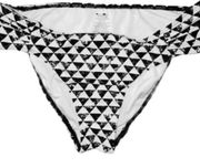 Pink By Victoria Secret Black White Geo Print Bikini Bottoms