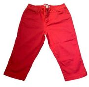 Women's Artisan NY red Capris Size 12 NWOT