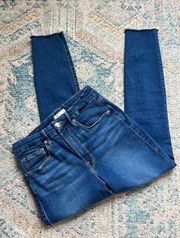 [Good American] Good Waist Raw Edge Skinny Jeans in Blue331- Size 8/29